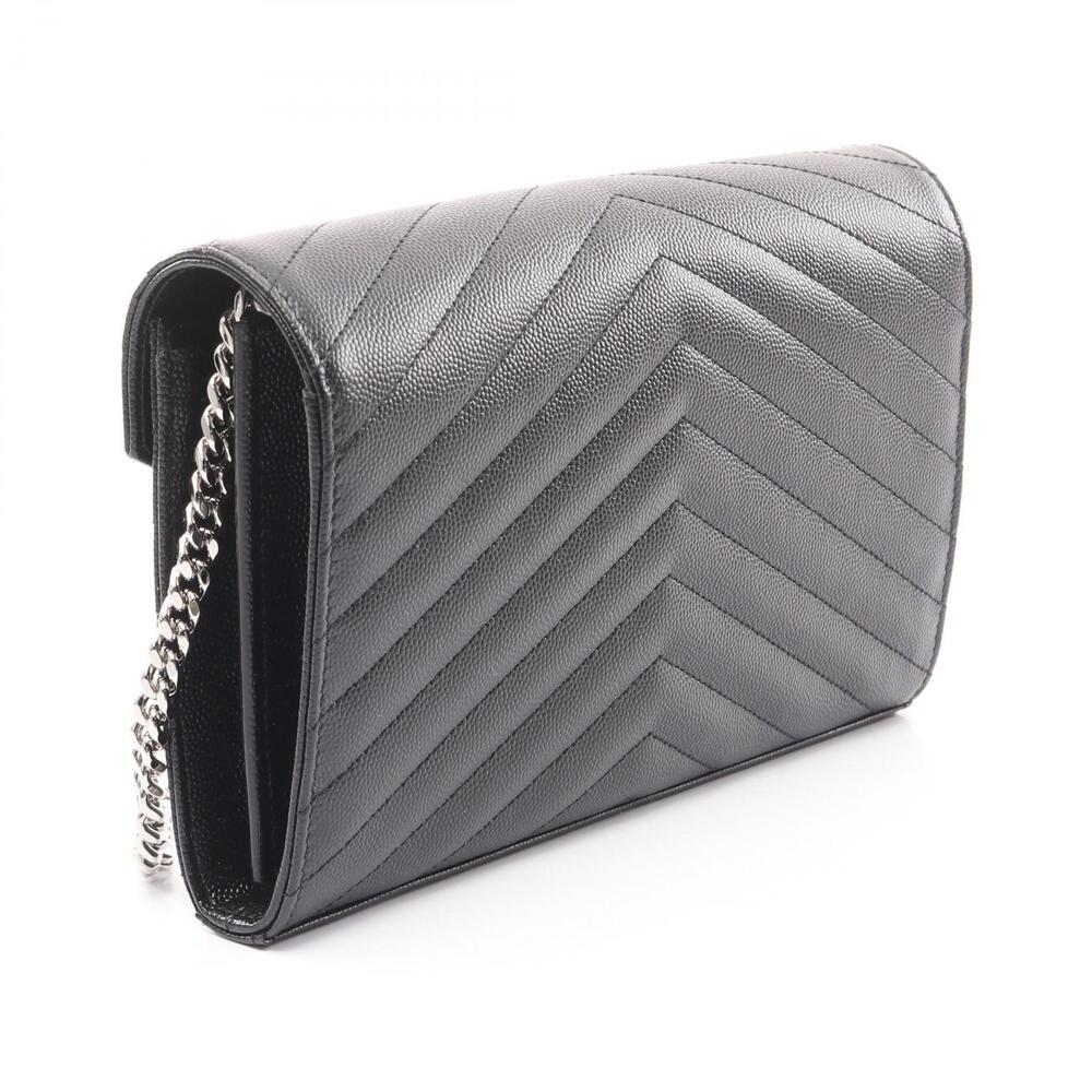 Saint Laurent Cassandra Shoulder Bag Leather Black - Picture 2 of 4
